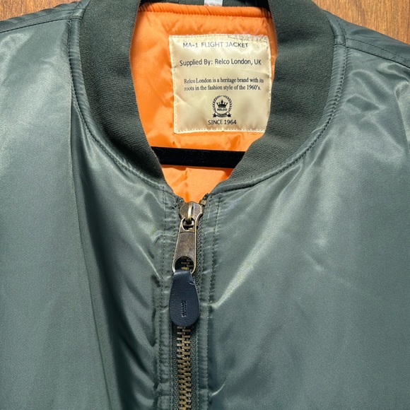 Relco London, UK MA-1 Flight Jacket. Men’s size L. Khaki/Army Green. - Picture 4 of 12
